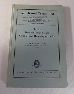 Seller image for Tabak. Betrachtungen ber Genu-und Rauschpharmaka. for sale by Antiquariat Maralt