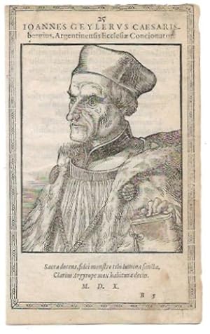 Seller image for Ioannes Geylerus Caesarisbergius for sale by Antiquariat Dasa Pahor GbR