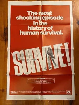 Bild des Verkufers fr Survive! One Sheet 1976 Pablo Ferrel, Fernando Larranga zum Verkauf von AcornBooksNH