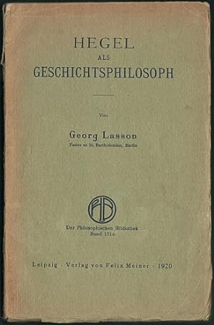Bild des Verkufers fr Hegel als Geschichtsphilosoph. zum Verkauf von Antiquariat A. Suelzen