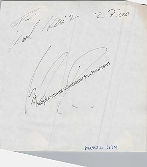 Imagen del vendedor de Original Autogramm Matthias Reim /// Autogramm Autograph signiert signed signee a la venta por Antiquariat im Kaiserviertel | Wimbauer Buchversand