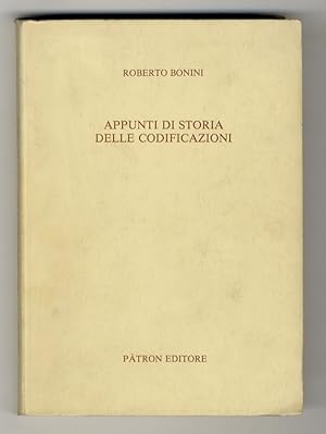 Imagen del vendedor de Appunti di storia delle codificazioni. a la venta por Libreria Oreste Gozzini snc