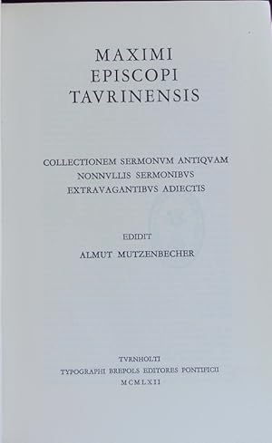 Immagine del venditore per Maximi Episcopi Taurinensis. Corpus Christianorum Latina; Bd. 23. venduto da Antiquariat Bookfarm