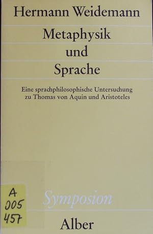 Bild des Verkufers fr Metaphysik und Sprache. Symposion; Bd. 52. zum Verkauf von Antiquariat Bookfarm