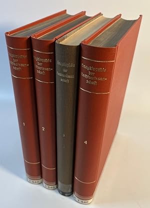 Image du vendeur pour Enzyklopdie der Rechtswissenschaft. Bd. 1 - 4. mis en vente par Antiquariat Bookfarm