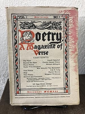 Immagine del venditore per Poetry: A Magazine of Verse Vol. I, No. 2, November 1912 - Joseph Campbell; Charles Hanson Towne; Lily A. Long venduto da Big Star Books