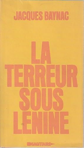 Seller image for La terreur sous Lnine (1917-1924), for sale by L'Odeur du Book