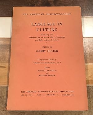 Seller image for Language in Culture: Proceedings of a Conference on the Interrelations of Language and Other Aspects of Culture for sale by Rosario Beach Rare Books