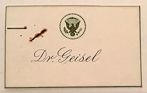 'Dr. Geisel' Place Card with Presidential Seal