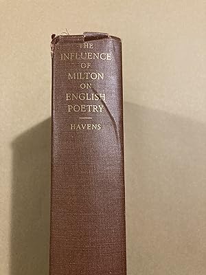 Image du vendeur pour The Influence of Milton on English Poetry mis en vente par BBBooks