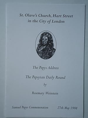 Bild des Verkufers fr THE PEPSYIAN DAILY ROUND. (The Pepys Address Samuel Pepys Commemoration 27th May 1998) zum Verkauf von GfB, the Colchester Bookshop