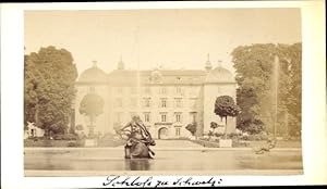 Foto Schwetzingen in Baden, Schloss Schwetzingen vom Schlosspark aus - Fotograf L. Meder, Heidelberg