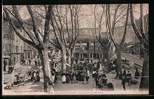 Carte postale Castelnaudary, La Place du Marché