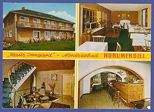 AK Pension Haus Irmgard, Nordseebad Horumersiel, Inh. Karl Kretschmer, Mehrbildkarte, Außen und I...