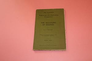 Seller image for THE BALANCING OF ENGINES. The Association of Engineering and Shipbiulding Draughtsmen, session 1929-30 for sale by Andrew Johnson Books
