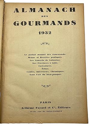 Bild des Verkufers fr Almanach des Gourmands 1932 zum Verkauf von Harrison-Hiett Rare Books