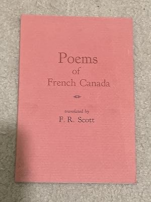 Imagen del vendedor de Poems of French Canada a la venta por The Poet's Pulpit