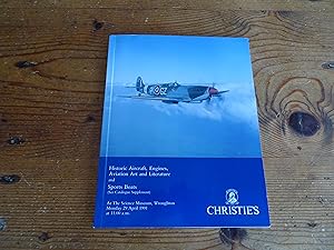 Historic Aircraft, Engines, Aviation Art and Literature and Sports Boats (See Catalogue Supplemen...