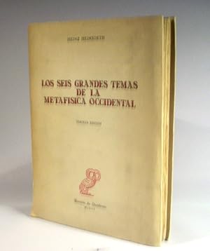 Immagine del venditore per LOS SEIS GRANDES TEMAS DE LA METAFISICA OCCIDENTAL venduto da Laila Books