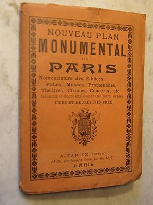 Seller image for Nouveau Plan Monumental Paris for sale by Craftsbury Antiquarian Books