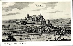 Künstler Ansichtskarte / Postkarte Merian, Dillenburg, Stadt mit Schloss im Jahre 1736