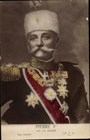 Ansichtskarte / Postkarte König Peter I. Karadjordjevic von Jugoslawien, Serbien, Portrait