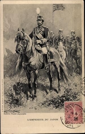 Künstler Ansichtskarte / Postkarte L'Empereur du Japon, Guerre Russo Japonaise