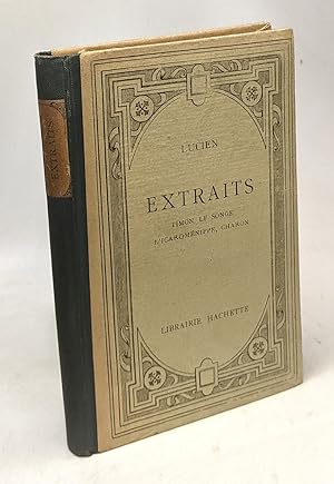 Seller image for Extraits (Timon Le songe L'icaromnippe Charon) Texte grec - 12e dition for sale by crealivres