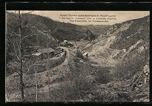 Ansichtskarte La Cellette, Grands Travaux hydro-électriques du Massif Central, Barrage du Chavano...