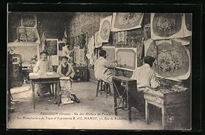 Ansichtskarte Aubusson, La Manufacture de Tapis et Tapisseries R. et L. Hamot, 75, Rue de Richeli...
