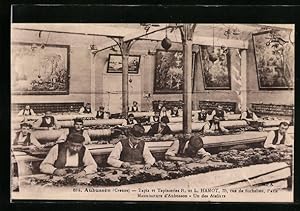 Ansichtskarte Aubusson, Tapis et Tapisseries R. et L. Hamot, 75, Rue de Richelieu, Manufacture d`...