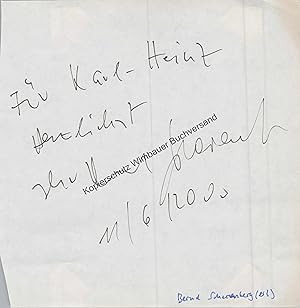 Bild des Verkufers fr Original Autogramm Bernd Scherenberg / Scherenberger ? /// Autogramm Autograph signiert signed signee zum Verkauf von Antiquariat im Kaiserviertel | Wimbauer Buchversand