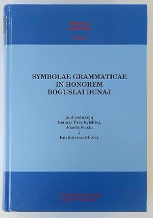 Bild des Verkufers fr Symbolae Grammaticae in Honorem Boguslai Dunaj zum Verkauf von PsychoBabel & Skoob Books