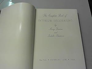 Bild des Verkufers fr The Complete Book of Interior Decorating zum Verkauf von JLG_livres anciens et modernes