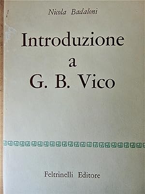 Introduzione a G. B. Vico