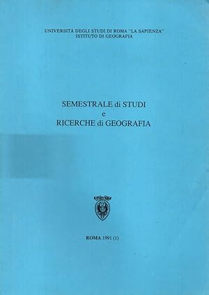 Bild des Verkufers fr Semestrale di studi e ricerche di Geografia zum Verkauf von Biblioteca di Babele