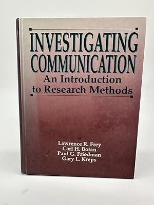 Seller image for Investigating Communication: An Introduction to Research Methods, 1st ED, HC for sale by Dean Family Enterprise