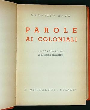 Immagine del venditore per Parole ai coloniali venduto da Librodifaccia