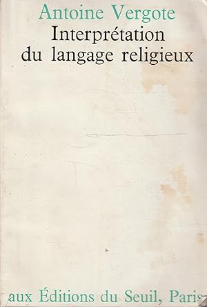 Seller image for Interprtation du langage religieux for sale by Messinissa libri