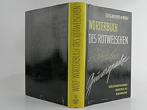 Imagen del vendedor de Wrterbuch des Rotwelschen. Deutsche Gaunersprache a la venta por Librairie Christian Chaboud