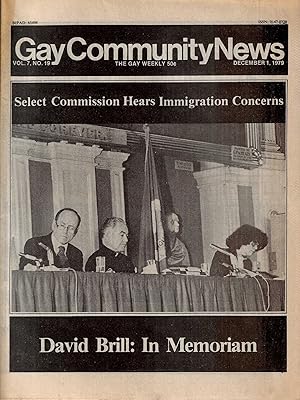 Gay Community News Vol. 7 no.19 Dec. 1, 1979