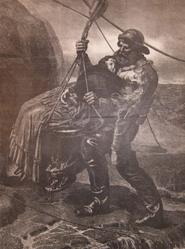 Image du vendeur pour Saved From The Wreck. Harper's Weekly, December 23, 1871. mis en vente par Wittenborn Art Books