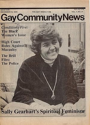 Gay Community News Vol. 7 no. 21 Dec. 15, 1979
