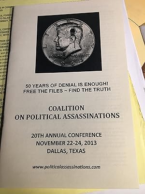 Seller image for Lot from 20th Annual Conference of Coalition on Political Assassinations. for sale by Bristlecone Books  RMABA
