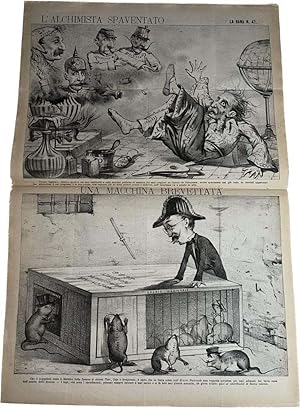 La Rana 21 Novembre 1879 Giornale satirico Alchimista spaventato Erario Italia
