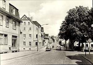 Bild des Verkufers fr Ansichtskarte / Postkarte Brand Erbisdorf Sachsen, Ernst-Thlmann-Strae, Fahrzeuge zum Verkauf von akpool GmbH