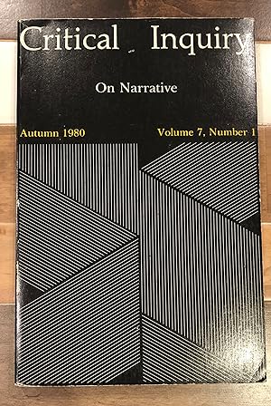 Imagen del vendedor de Critical Inquiry "On Narrative" : Autumn 1980, Volume 7, Number 1 a la venta por Rosario Beach Rare Books