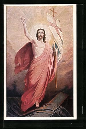 Bild des Verkufers fr Knstler-Ansichtskarte Die Wiederauferstehung von Jesus Christus zum Verkauf von Bartko-Reher