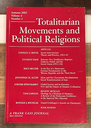 Seller image for Totalitarian Movements and Political Religions: Autumn 2003, Volume 4, Number 2 for sale by Rosario Beach Rare Books