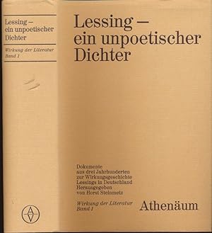 Image du vendeur pour Lessing - ein unpoetischer Dichter. Dokumente aus dei Jahrhunderten zur Wirkungsgeschichte Lessings in Deutschland. mis en vente par Versandantiquariat  Rainer Wlfel